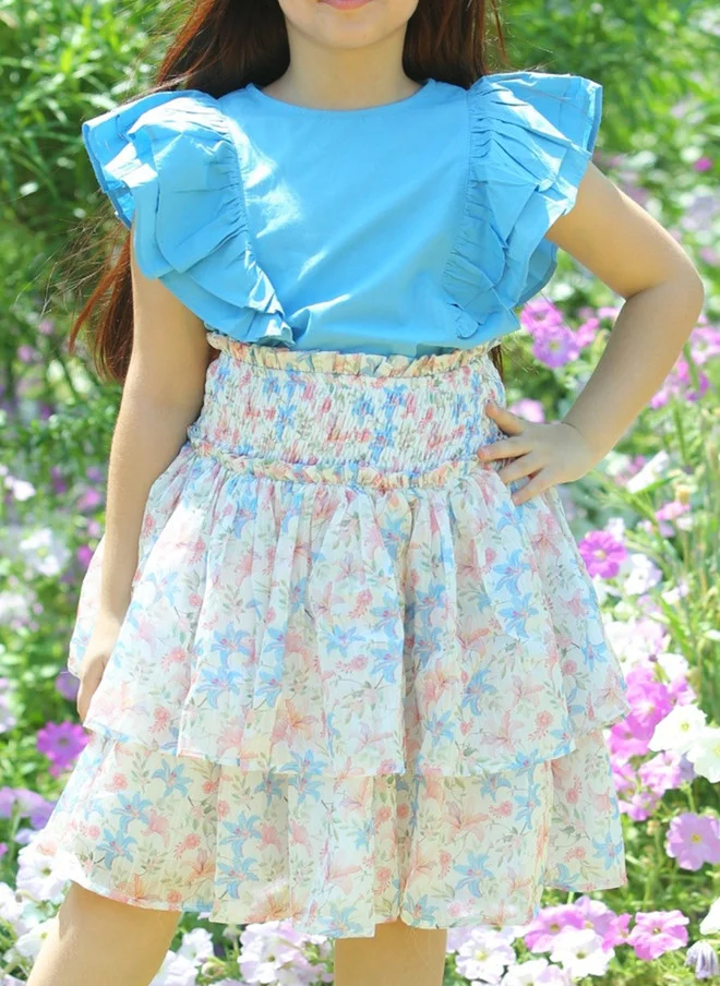 Luxe & Hardy بلوزة وتنورة من القطن الخالص للبنات